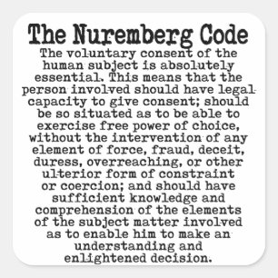 Adesivo Quadrado O Código de Nuremberga