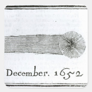 Adesivo Quadrado O cometa de Charles, em dezembro de 1652