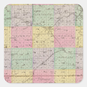 Adesivo Quadrado O Condado de Washington, cidade de Haddam,