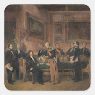 Adesivo Quadrado O Conselho de Ministros na assinatura de Tuileries