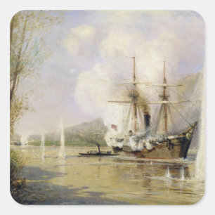 Adesivo Quadrado O contratorpedeiro 'Shutka do russo