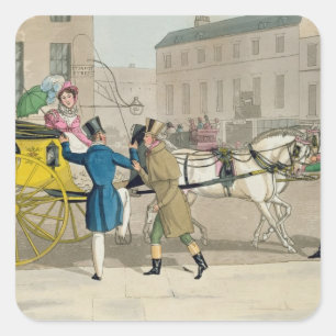 Adesivo Quadrado O convite de pressão, 'dos furos elegantes,