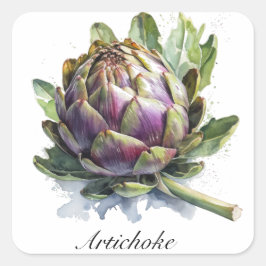 Adesivo Quadrado O Coração do Garde: Artichoke em Aquarela