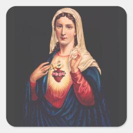 Adesivo Quadrado O Coração Imaculado de Maria