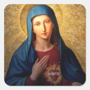 Adesivo Quadrado O Coração Imaculado De Maria