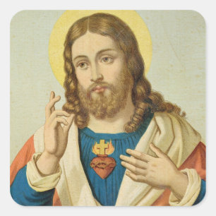 Adesivo Quadrado O coração sagrado