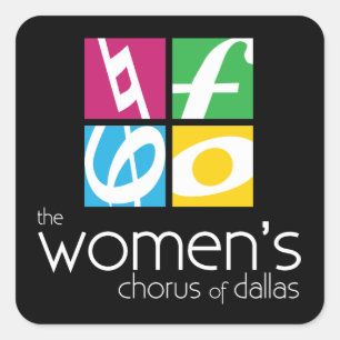 Adesivo Quadrado O coro feminino do logotipo Dallas