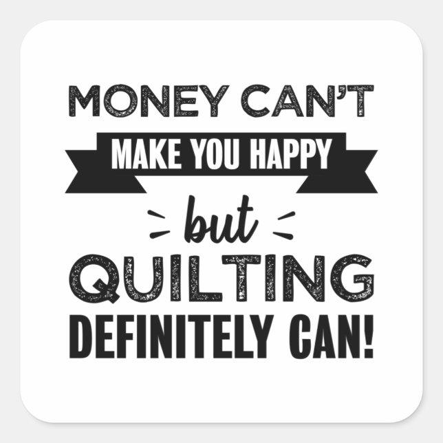 Adesivo Quadrado O corte faz você feliz, Engraçado Presente (Frente)