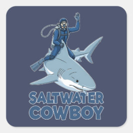 Adesivo Quadrado O Cowboy de Água Salgada
