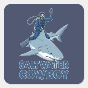 Adesivo Quadrado O Cowboy de Água Salgada
