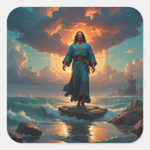 Adesivo Quadrado O cristo está chegando