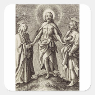 Adesivo Quadrado O Cristo Retreen está sobre uma colina