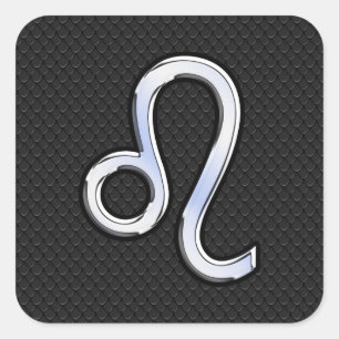 Adesivo Quadrado O cromo gosta do sinal do zodíaco de Leo na pele