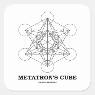 Adesivo Quadrado O cubo de Metatron (geometria sagrado)