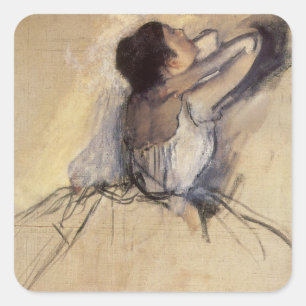 Adesivo Quadrado O dançarino por Edgar Degas, arte da bailarina do