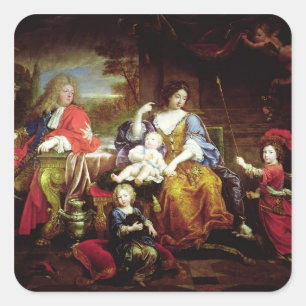 Adesivo Quadrado O Dauphin grande com sua esposa