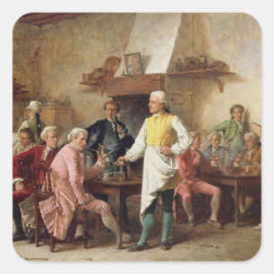 Adesivo Quadrado O debate de um cavalheiro, 1881 (óleo no painel)