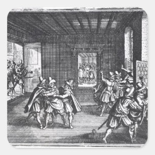 Adesivo Quadrado O Defenestration de Praga em 1618
