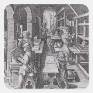 Adesivo Quadrado O desenvolvimento da impressão