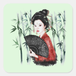 Adesivo Quadrado O Design da Série Okinawa 40