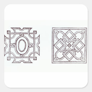 Adesivo Quadrado O design para um nó jardina, 'da casa de campo