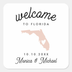 Adesivo Quadrado O Destino do Estado FLORIDA NUNCA COR!