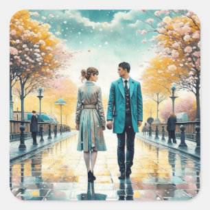 Adesivo Quadrado O Destino Nos Juntou