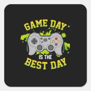 Adesivo Quadrado O Dia Do Jogo De Arte Dos Jogadores É O Melhor Di