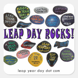 ADESIVO QUADRADO O DIA DO LEAP ROCKS!