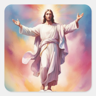 Adesivo Quadrado O Dia do Senhor Jesus