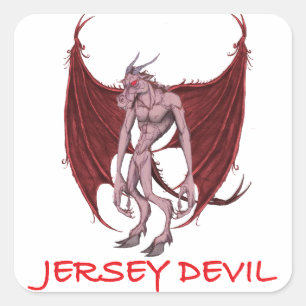 ADESIVO QUADRADO O DIABO DO JÉRSEI