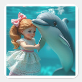 Adesivo Quadrado O "DOLLphin"