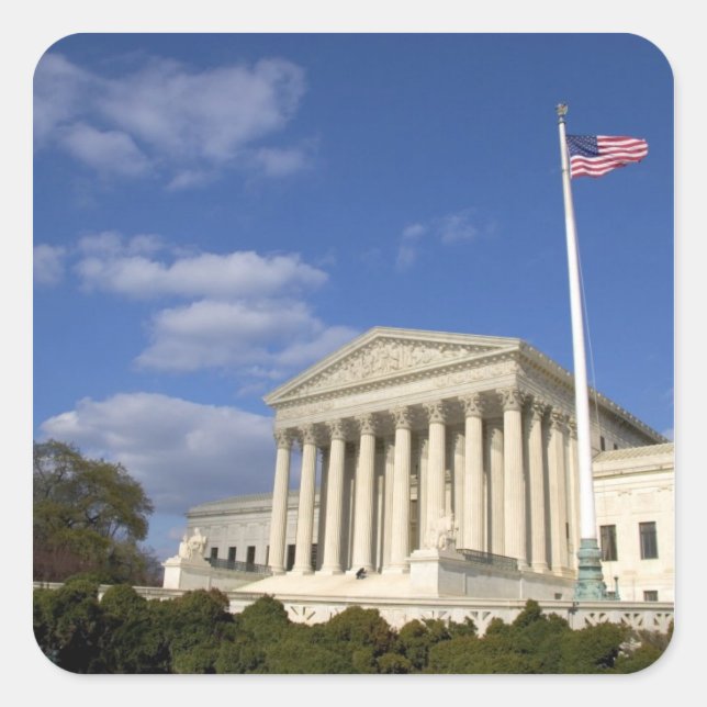 Adesivo Quadrado O edifício da Suprema Corte dos Estados Unidos em (Frente)