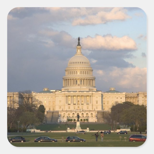 Adesivo Quadrado O edifício do Capitólio dos Estados Unidos em (Frente)