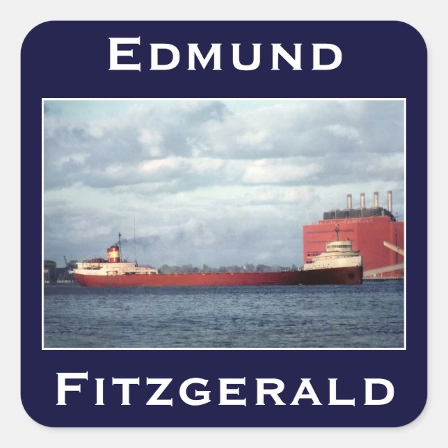 Adesivo Quadrado O Edmund Fitzgerald (Frente)