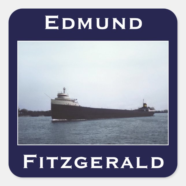 Adesivo Quadrado O Edmund Fitzgerald (Frente)