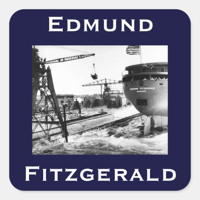 Adesivo Quadrado O Edmund Fitzgerald (Frente)