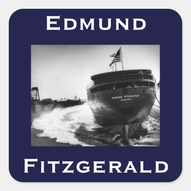 Adesivo Quadrado O Edmund Fitzgerald (Frente)
