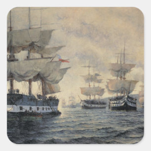 Adesivo Quadrado O embarque da expedição de liberação do Pe