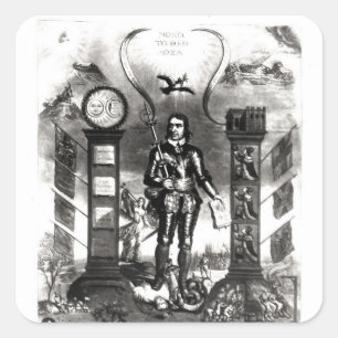 Adesivo Quadrado O emblema das distracções de Inglaterra, 1658