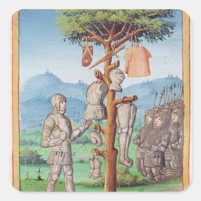 Adesivo Quadrado O Eneido de Virgil com um comentário de (Frente)