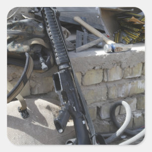 Adesivo Quadrado O equipamento de um fuzileiro naval