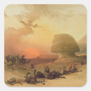 Adesivo Quadrado O Esfinge em Giza