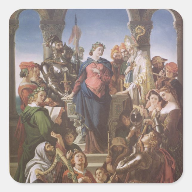 Adesivo Quadrado O Espírito de Chivalry, c.1845 (Frente)