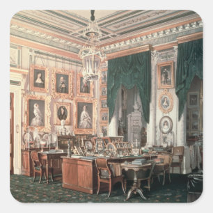 Adesivo Quadrado O Estudo de Alexandre III no Palácio de Gatchina