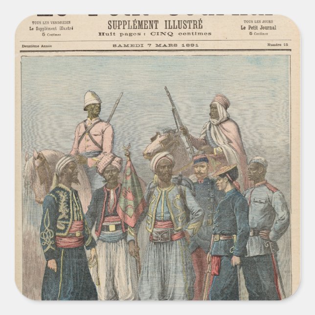 Adesivo Quadrado O Exército Colonial (Frente)