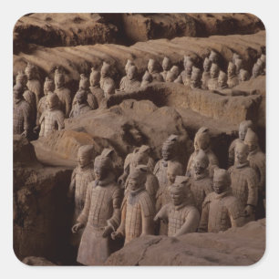 Adesivo Quadrado O Exército de guerreiros de terracota do Imperador