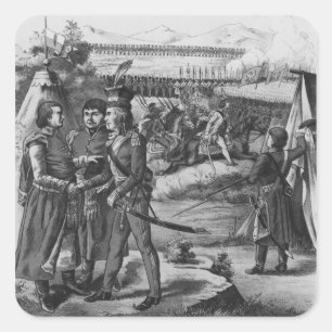 Adesivo Quadrado O exército de Tadeusz Kosciuszko, 1794