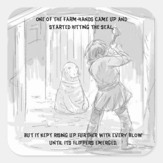 Adesivo Quadrado O famoso Selo Fantasma de Eyrbyggja Saga