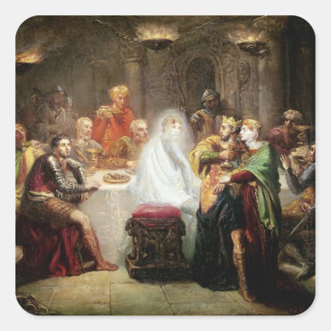 Adesivo Quadrado O Fantasma do Banquo (Frente)